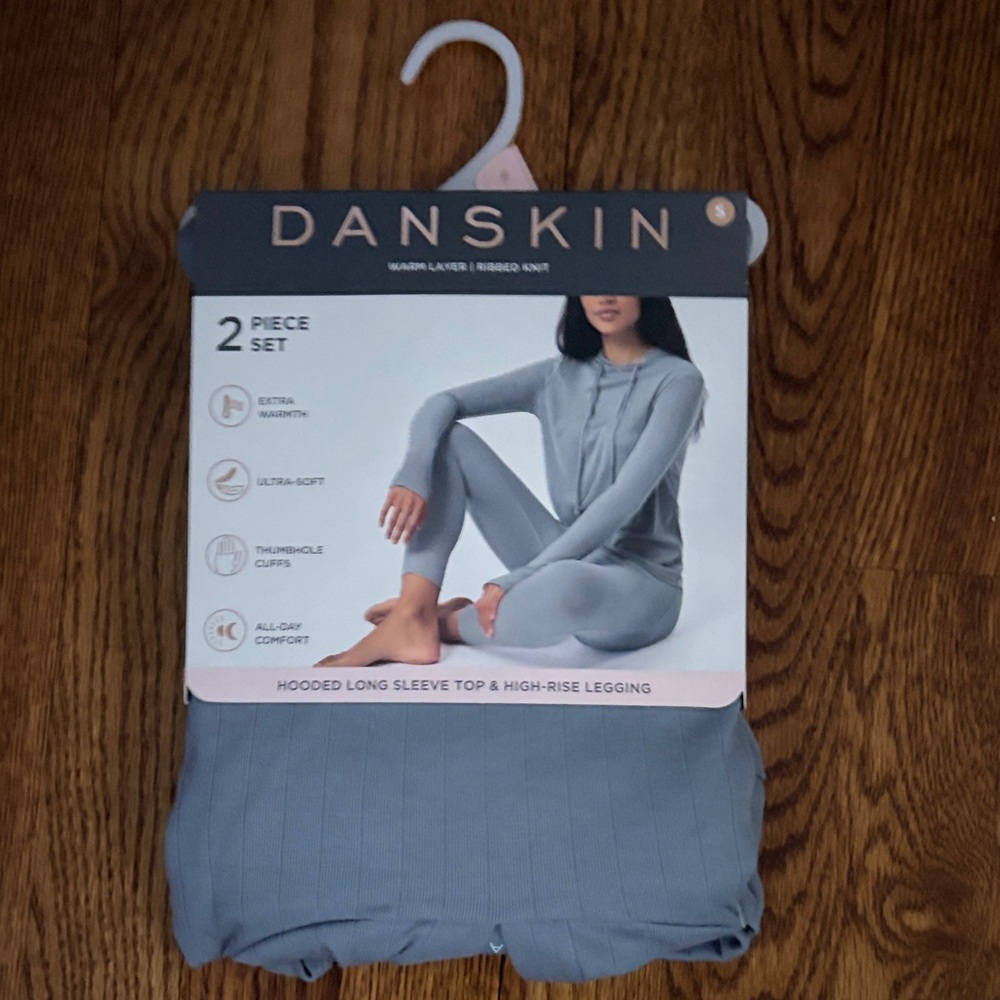 Danskin Gray Hooded Top and Legging Set